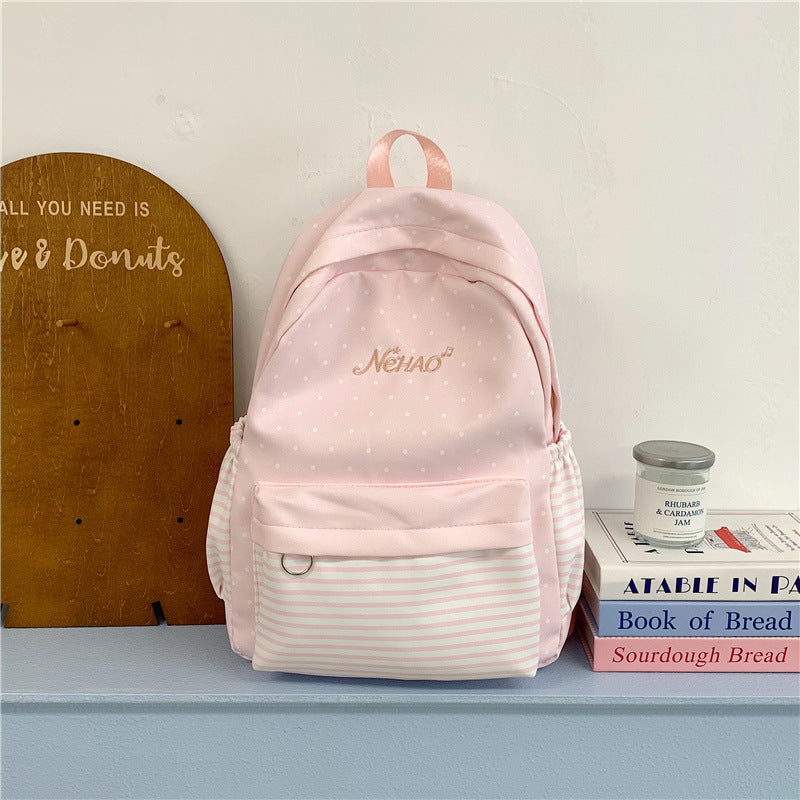 Polka-Dots-Print Freizeit-Rucksack Karnz