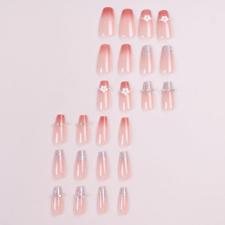 Dekoratives Floral Press-On Nagelkunst Set
