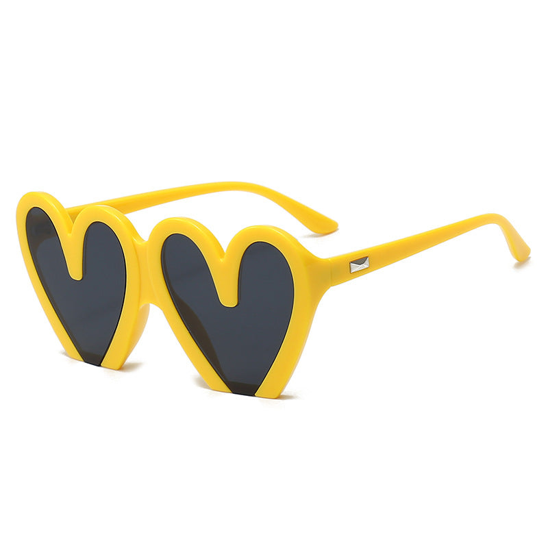 Oversized Herzrahmen Sonnenbrille