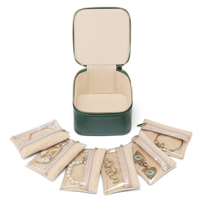 Schmuck-Organizer Tasche mit Transparenten Fächern Karnz