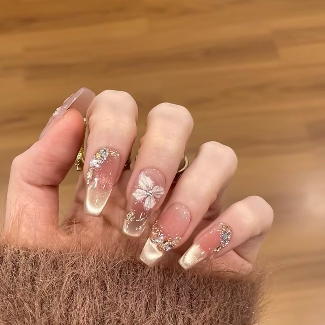 Floral Design Press-On Nagelset Karnz