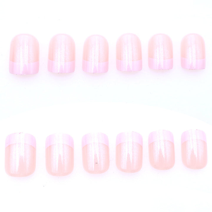 Elegante Französische Spitzen-Gel-Nagelkunst Karnz