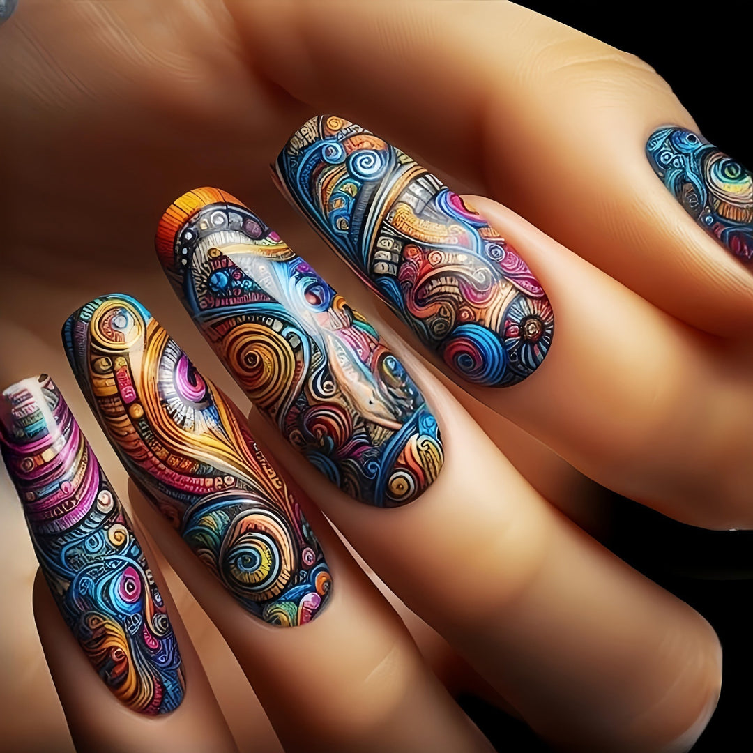 Kunstnagelset mit Elegantem Glitzer-Design Karnz