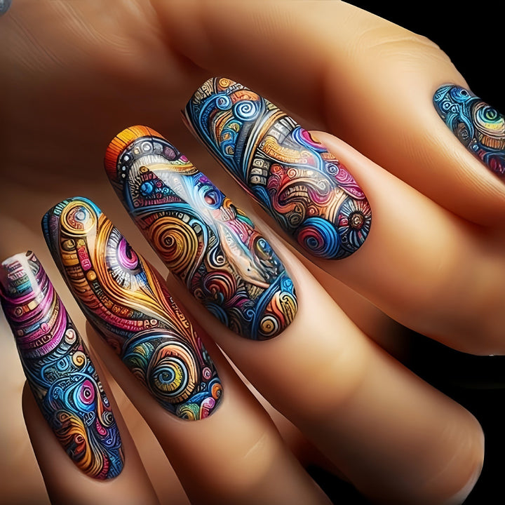 Kunstnagelset mit Elegantem Glitzer-Design Karnz