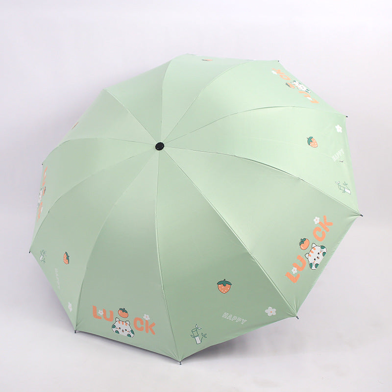 Damen Faltbarer Regenschirm mit buntem Motiv Karnz