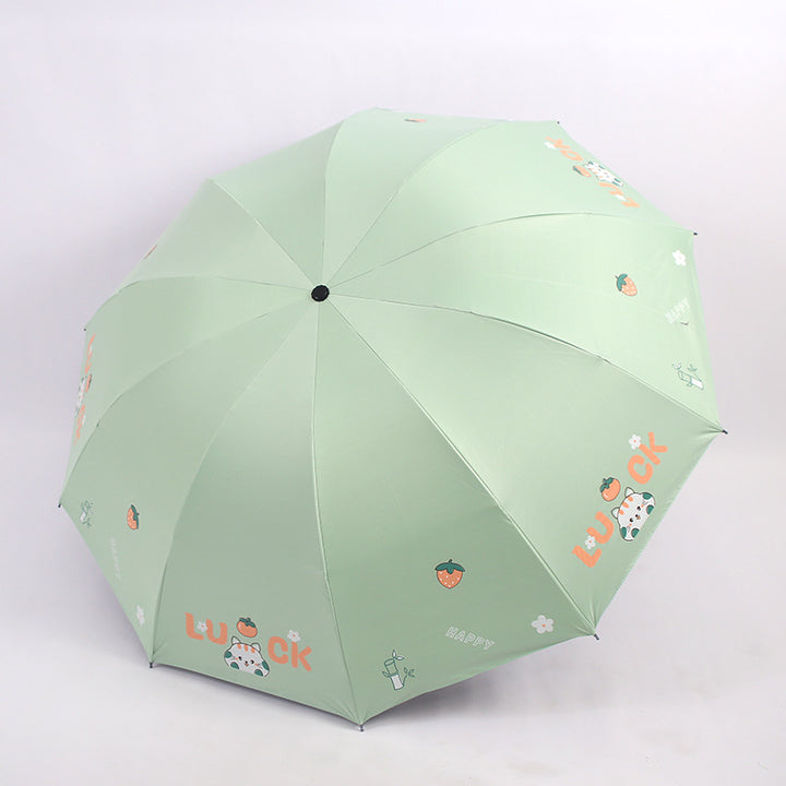 Damen Faltbarer Regenschirm mit buntem Motiv Karnz