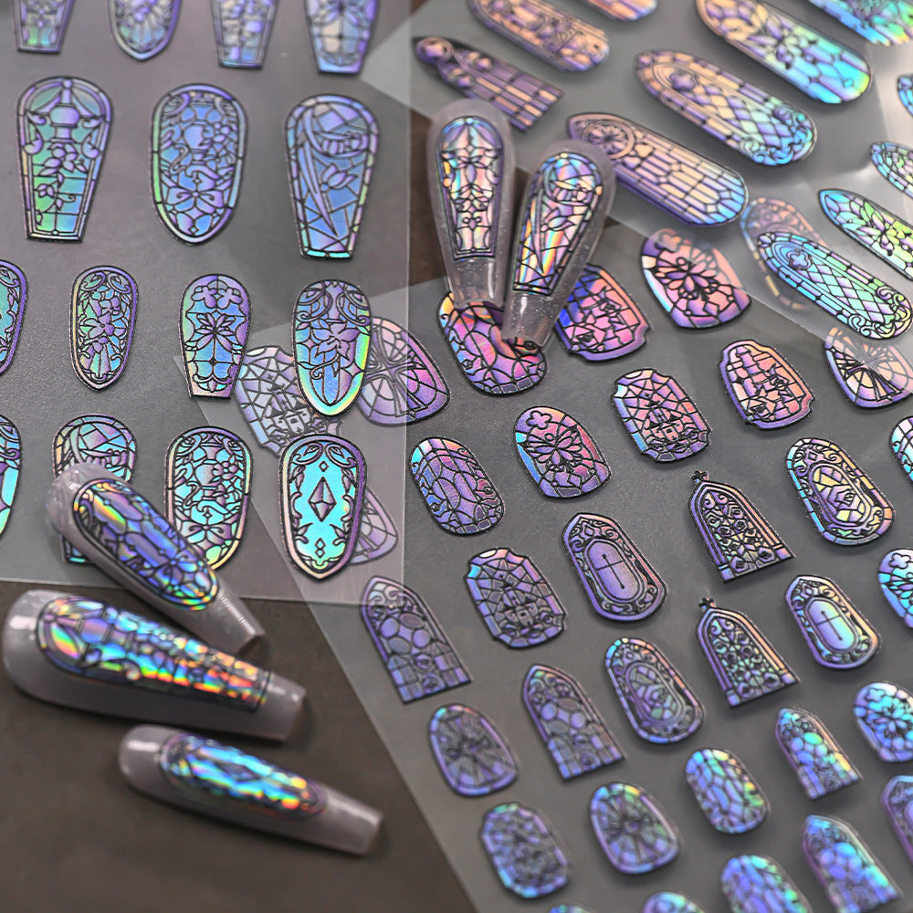 Künstlerische Nagelkunst Aufkleber