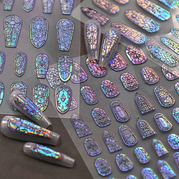 Künstlerische Nagelkunst Aufkleber