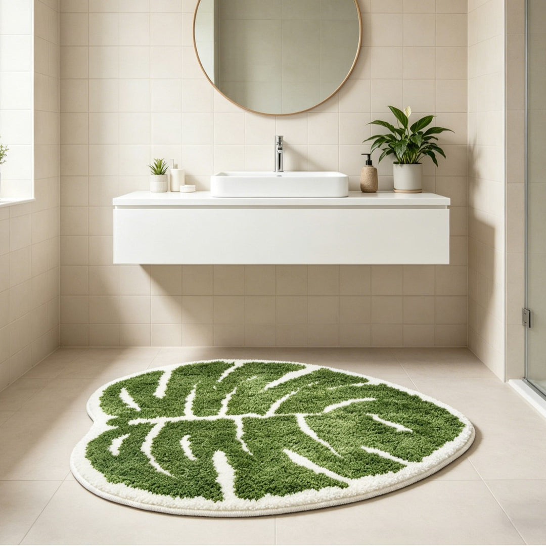 Monstera-Blatt-förmiger Teppich Karnz