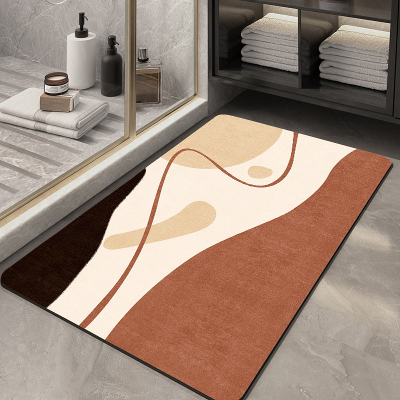 Abstract Muster Rutschfeste Badezimmermatte Karnz