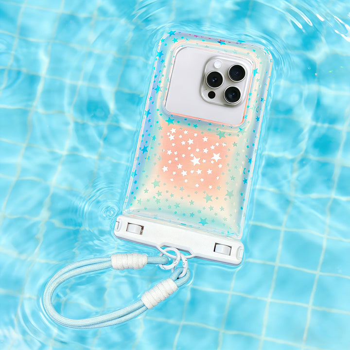 Wasserdichte Smartphone-Hülle mit Stilvollem Sternen-Design und Verstellbarem Umhängeriemen Karnz