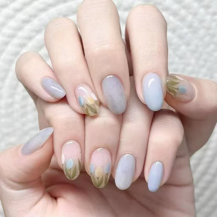 Verspielt Hase-Themen Press-On Nagelkunst Set Karnz