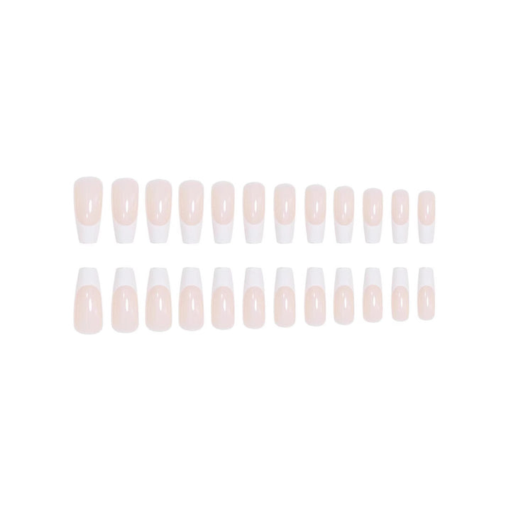 Elegante French Tip Nagelkunstverlängerungen Karnz