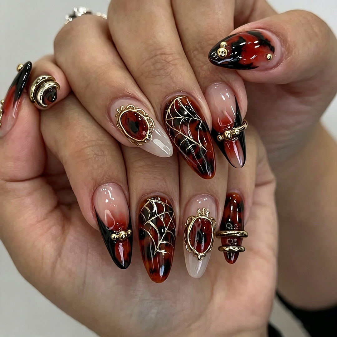 Halloween-Themen Manuelle Press-On Nagelkunst Set