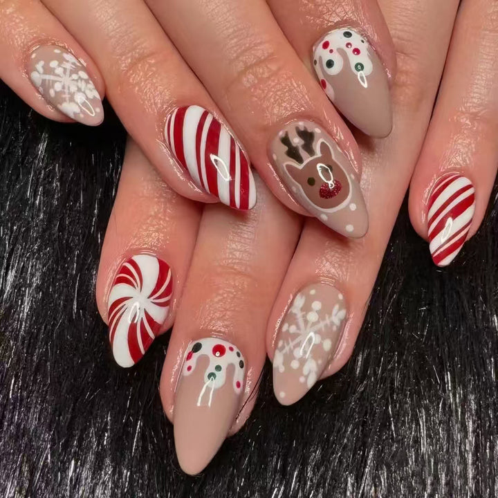Festliches, urlaubsbezogenes Press-On-Nagelkunst-Set Karnz 1790636735