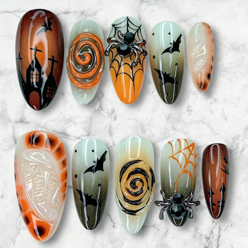Halloween Kunstnagelset Karnz