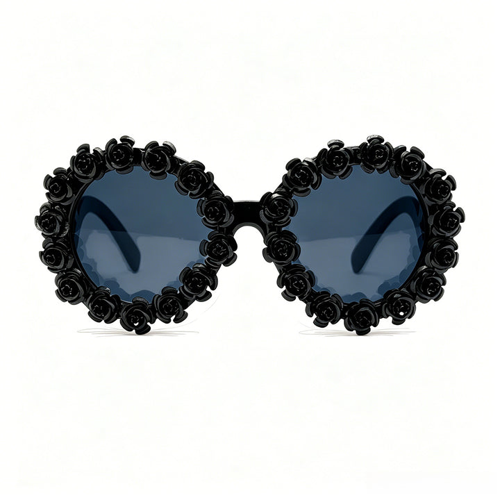 Damen Designer-Sonnenbrille mit floralen Akzenten Karnz