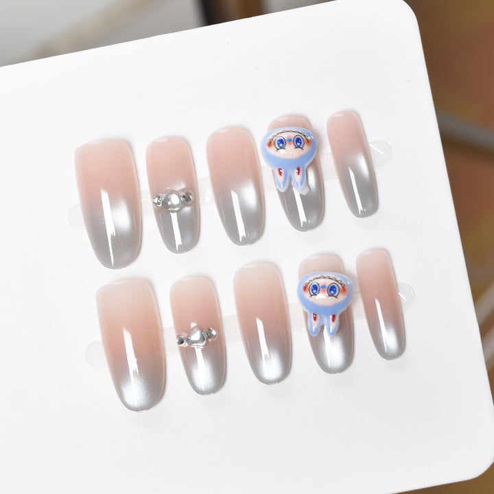 Premium ozean-inspirierte Press-On Nagelerweiterungen Karnz