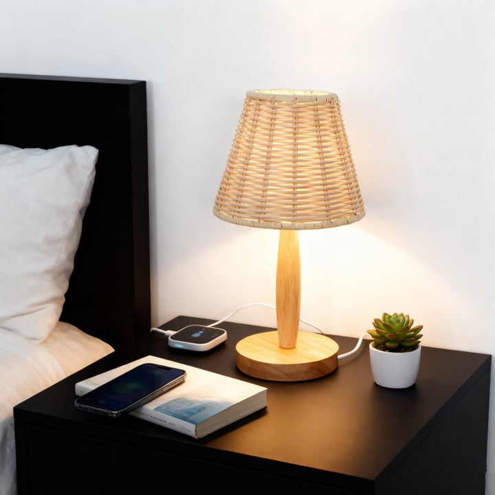 Geflochtene Tischlampe Karnz