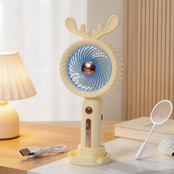 Damen Tragbarer Handventilator mit innovativer Windtechnik und USB-Ladefunktion Karnz
