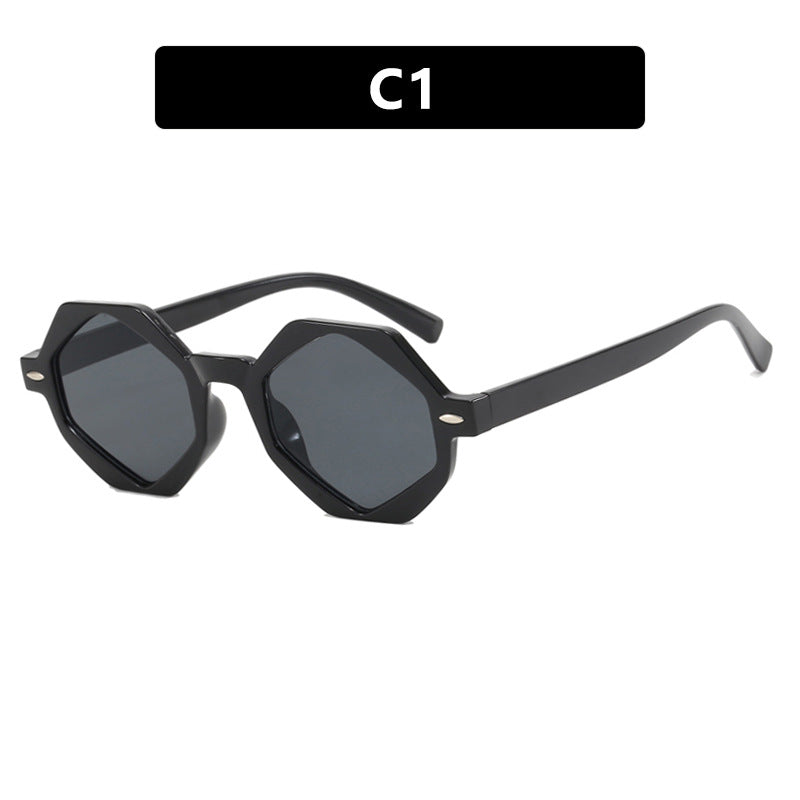 Damen trendige Sonnenbrille im modernen Achtkant-Design Karnz