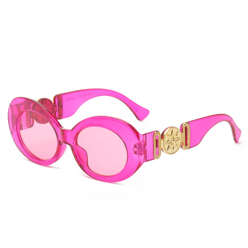 Damen modische Sonnenbrille mit auffälligen goldenen Akzenten Karnz