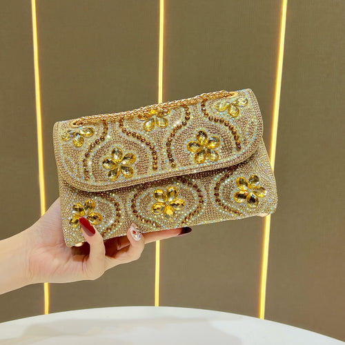 Verzierte florale Abend-Clutch