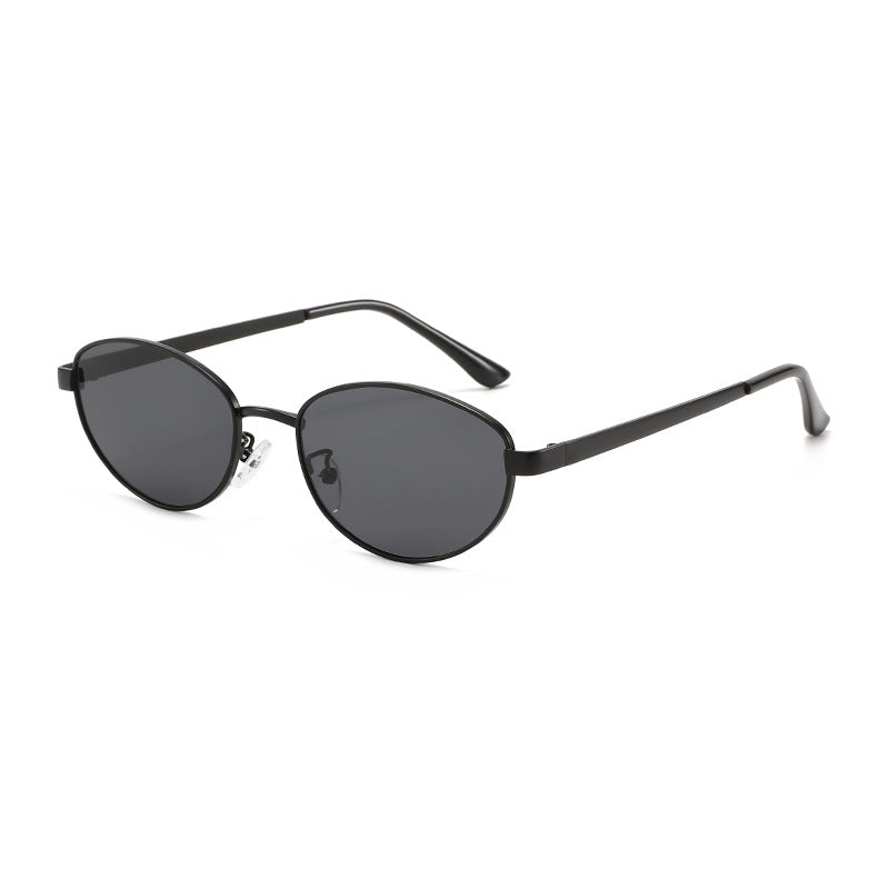 Damen modische Sonnenbrille mit schmalem Metallrahmen Karnz