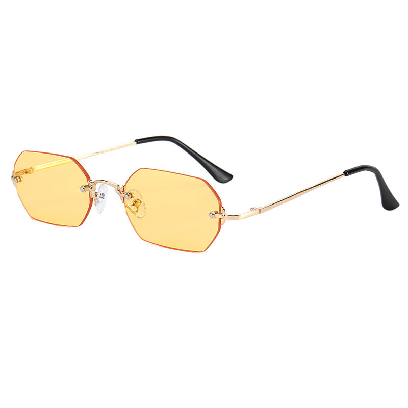 Damen modische achtkantige Sonnenbrille mit elegantem Metallrahmen Karnz