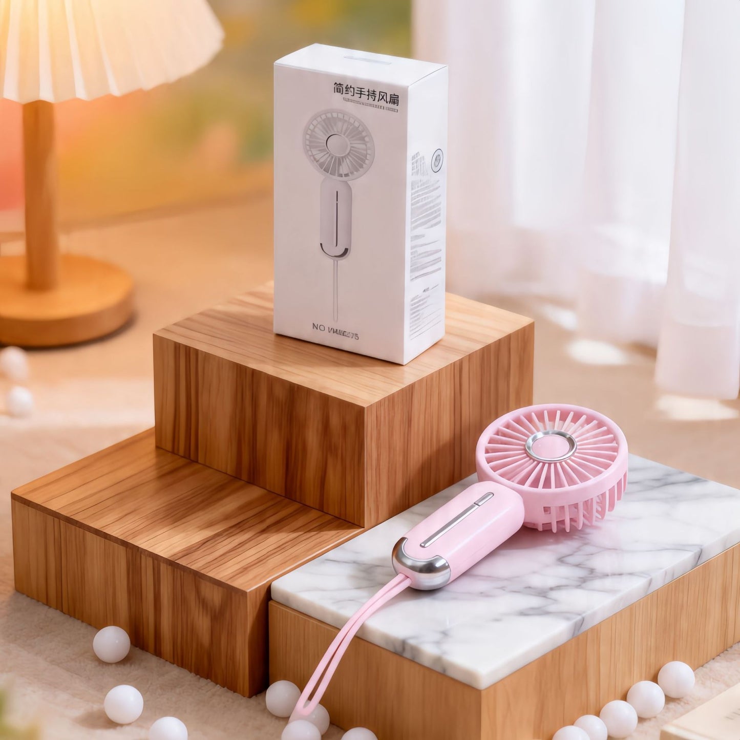 Damen Tragbarer Mini-Handventilator mit USB-Ladefunktion und ergonomischer Griff Karnz