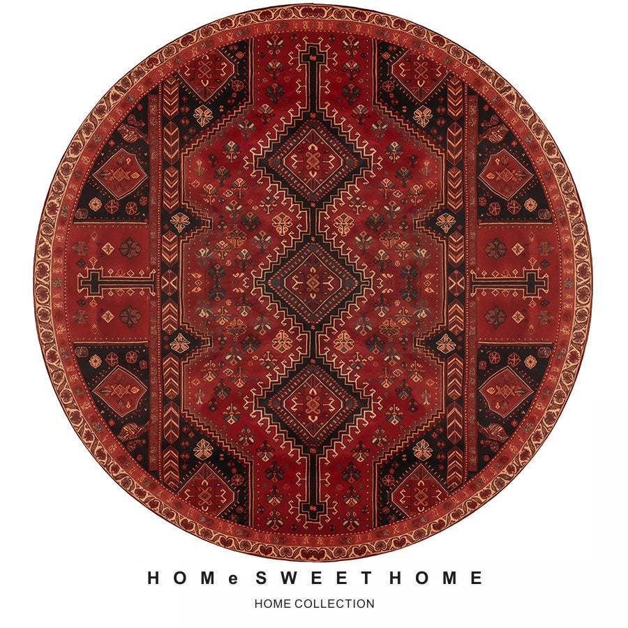 Vintage-inspirierter runder Teppich
