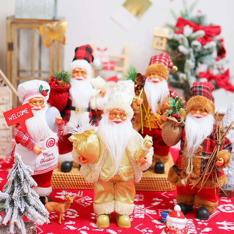 Nostalgische Weihnachtsmann Dekoration Karnz