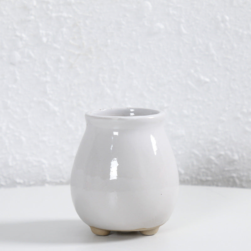 Zeitgenössische Kurvenkeramische Vase Karnz