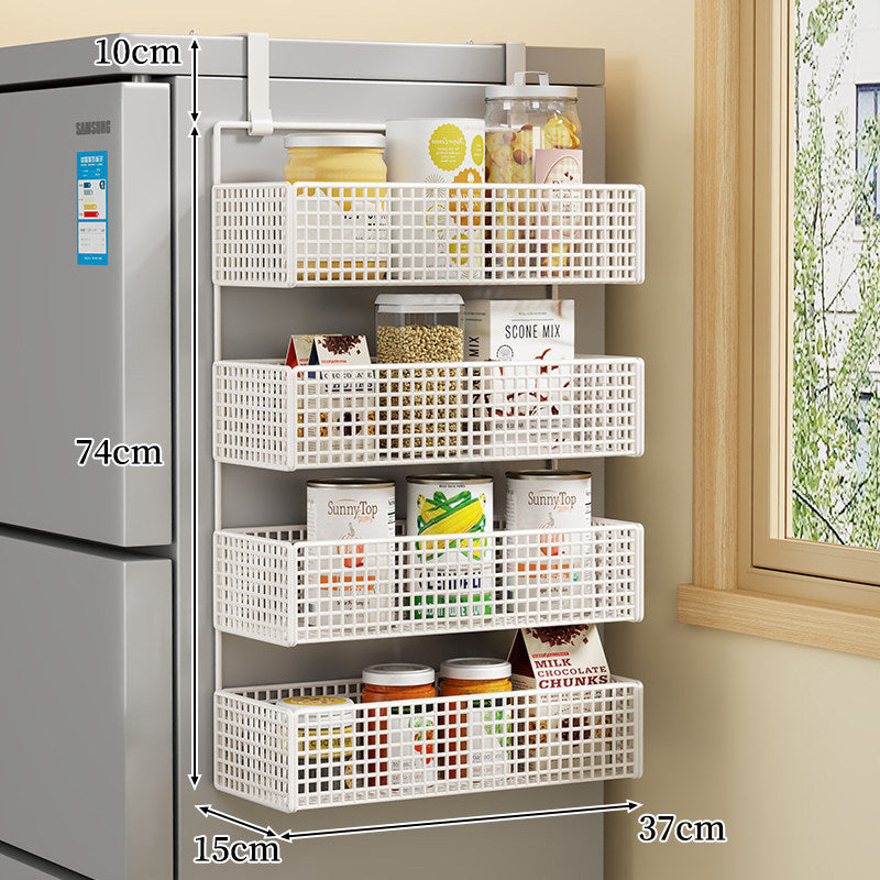 Über-Kühlschrank Doppel-Schicht Magnetische Drahtgeflecht Vorratsorganizer