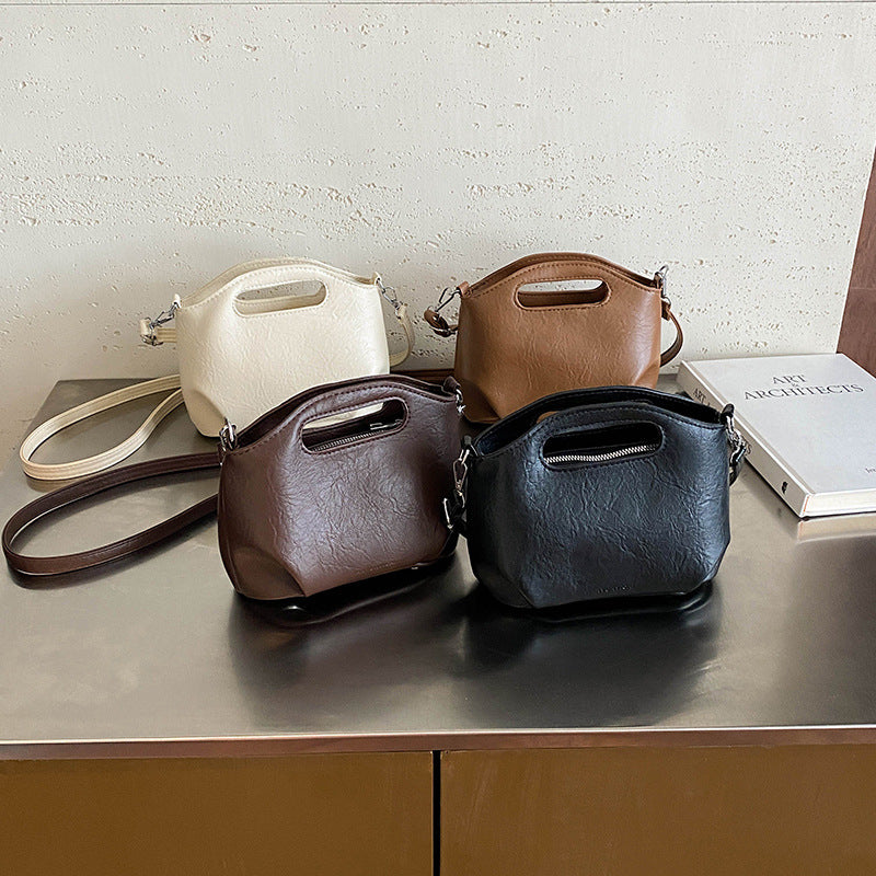 Stylische Faux-Leder Mini Umhängetasche