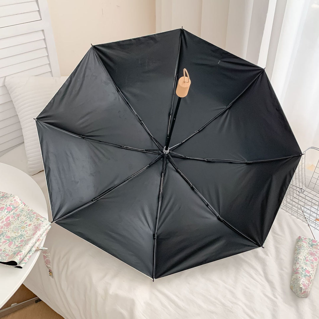 Damen Faltbarer Regenschirm mit detailliertem Blumenmuster Karnz