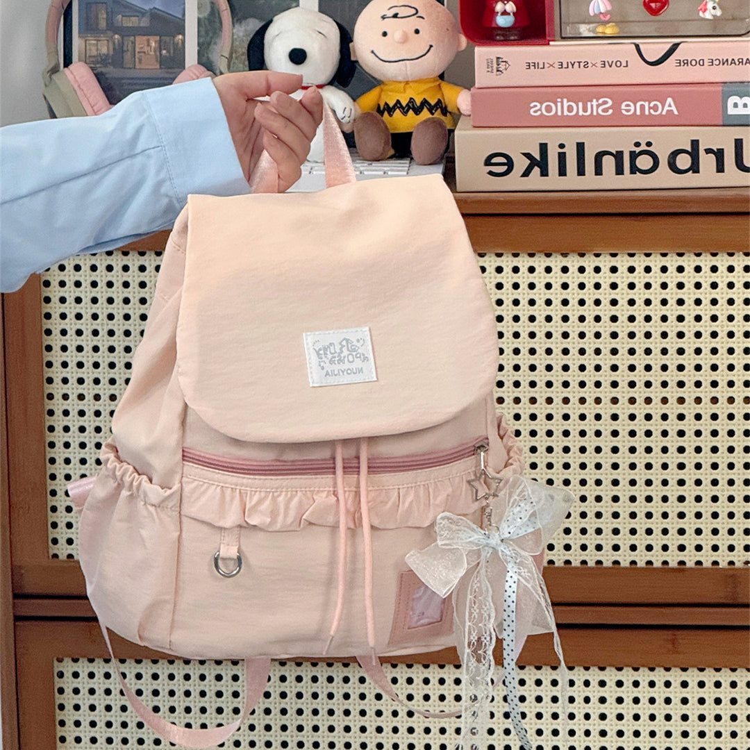 Stylischer Rüschendesign Schulrucksack Karnz