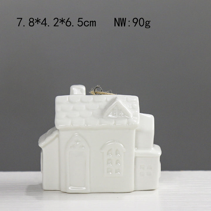 Dekorative Keramikhäuschen Figur Karnz