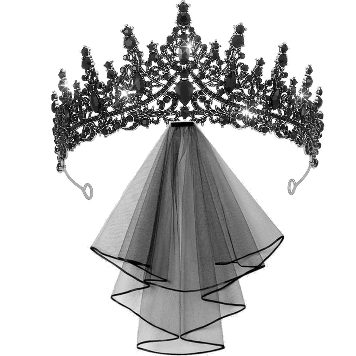Damen Hochzeit Tiara und Schleier Set Karnz