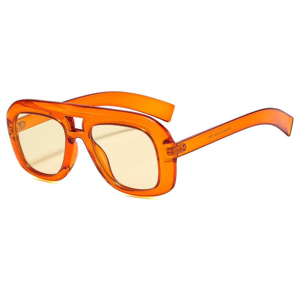 Übergroße moderne rechteckige Sonnenbrille Karnz