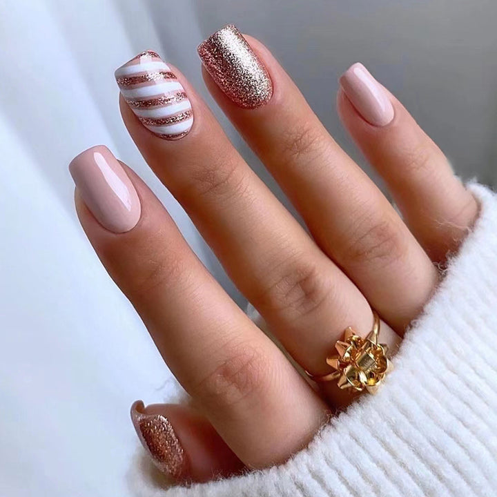 Glitzernde Press-On-Nageltips Set Karnz