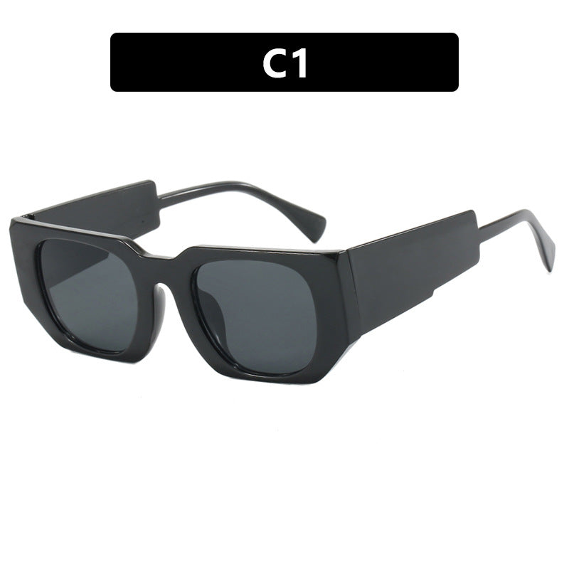 Damen oversized Sonnenbrille mit geometrischem Rahmen und UV-Schutz Karnz