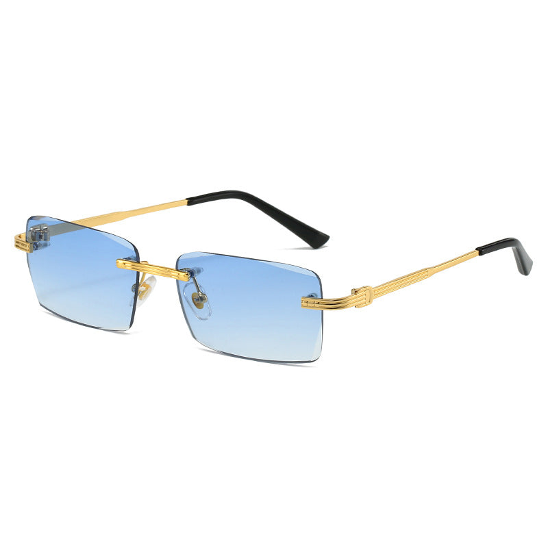 Damen exklusive geometrische Sonnenbrille mit luxuriösen Metallrahmen und polarisierenden Gläsern Karnz