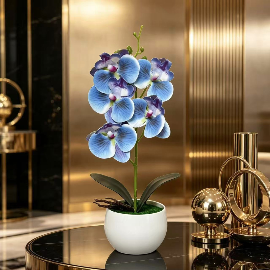 Realistische künstliche Orchideenpflanzenarrangement für die Innendekoration