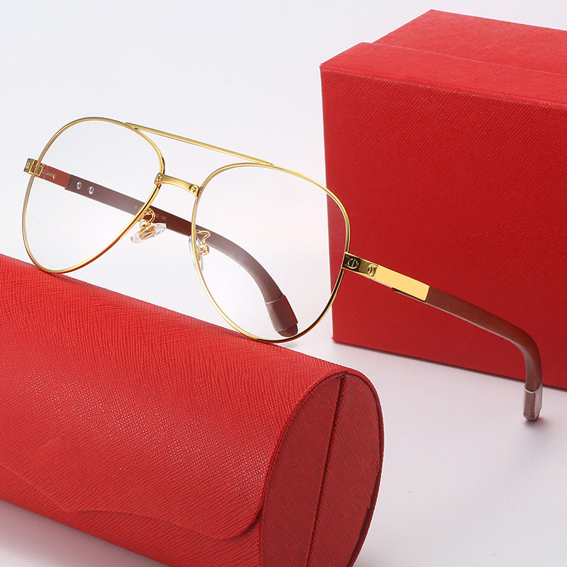 Damen elegante Piloten-Sonnenbrille mit feinem Metallrahmen und UV-Schutz Karnz