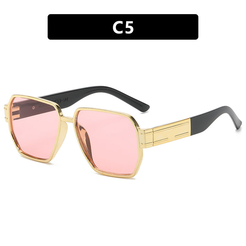 Damen elegante Sonnenbrille mit markantem Geometrie-Rahmen Karnz