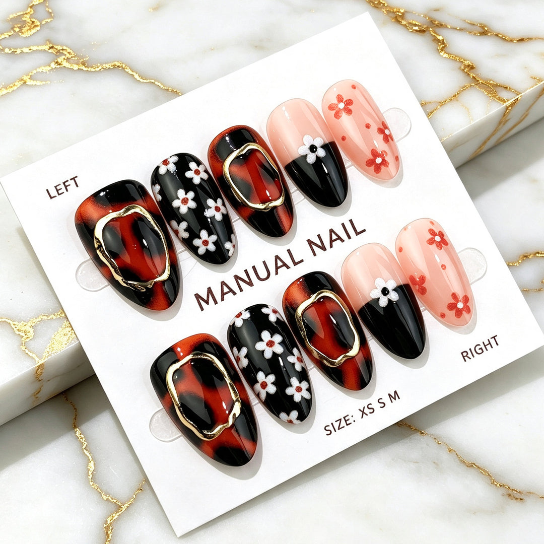 Manuelles dekoratives Aufkleber-Nagelkunst-Set