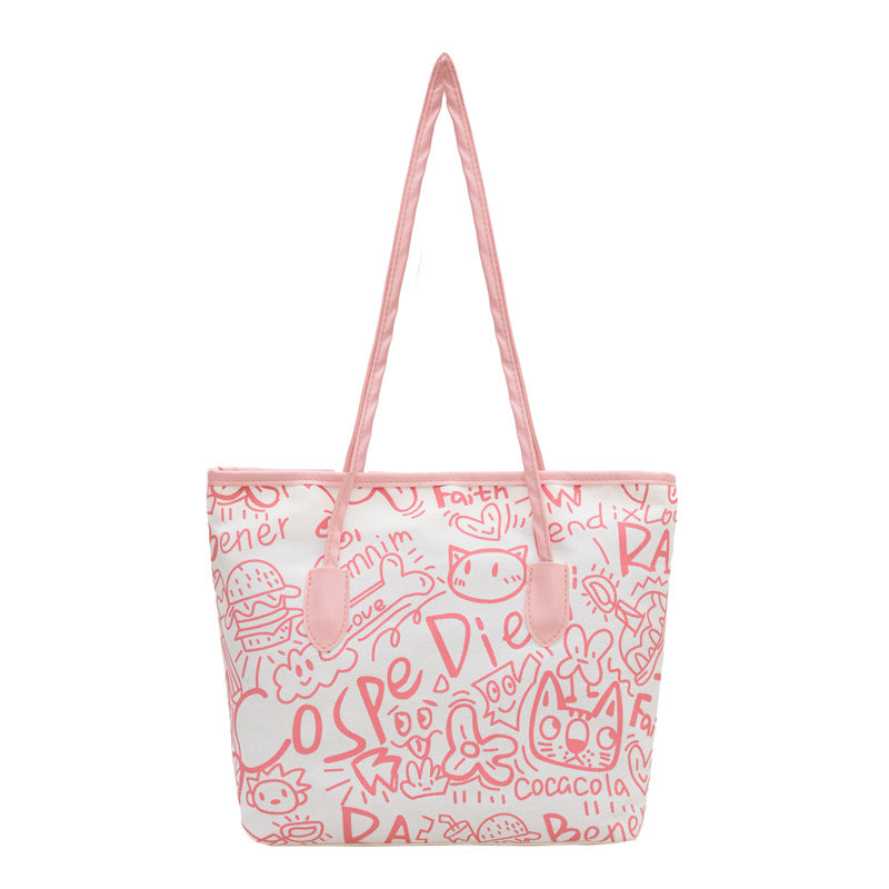 WoArtistic Grafikdruck Schulter Tote Bag Karnz