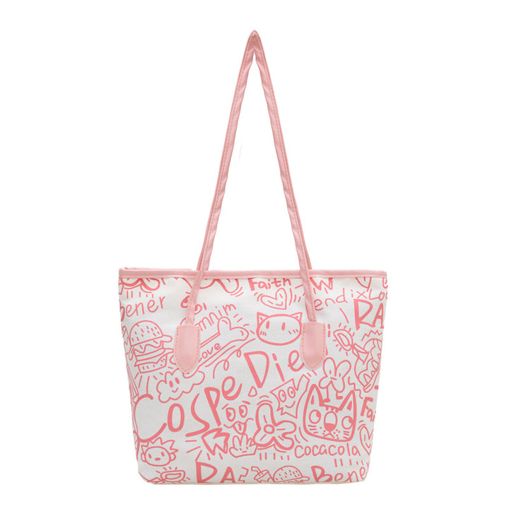 WoArtistic Grafikdruck Schulter Tote Bag Karnz