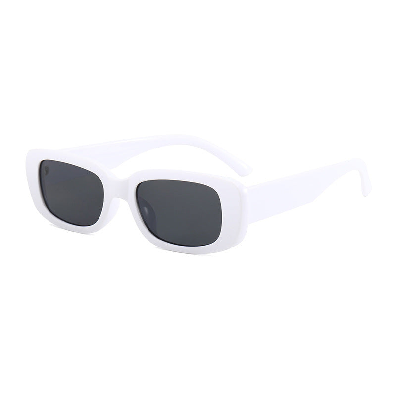 Damen modische Retro-Sonnenbrille mit rechteckigem Rahmen Karnz